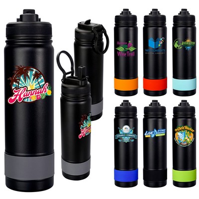 Pop Up 24 oz. Colorful Banded Bottle