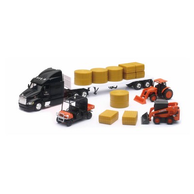 Kubota® Farm Vehicles W/ Flatbed Truck Set