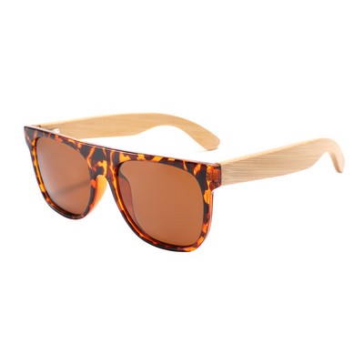 Wooden Sunglasses - Brown Lenses - Tortoise Frames