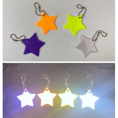 Star Shaped Reflective Keychain