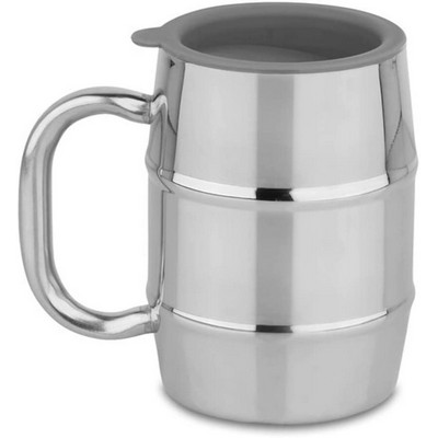 Stainless Steel Double Wall Grip Beer Stein