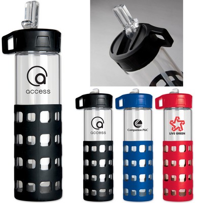 20 Oz. Sip-N-Go Glass Water Bottle