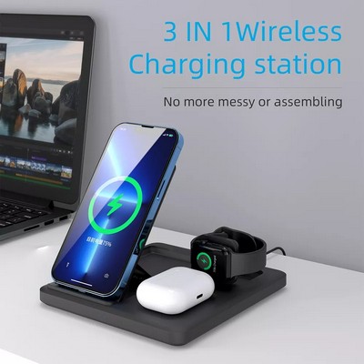 3-in-1 Foldable Wireless Charger Stand