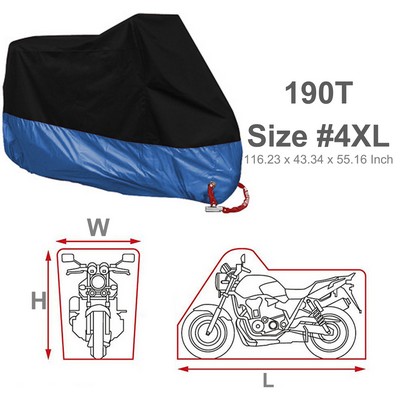 190T Size#4XL Waterproof Sun Motorcycle Cover