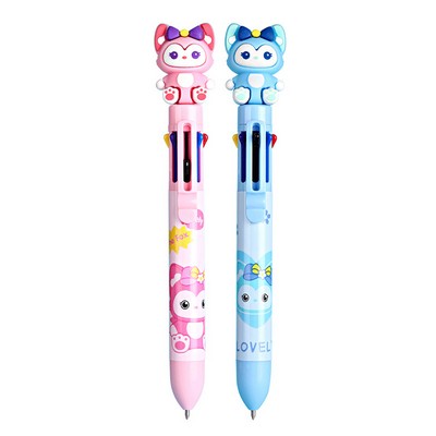 6-in-1 Kids Fox Cartoon Ballpoint Pen