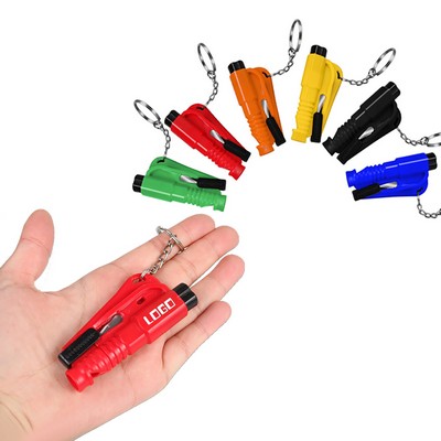 3 in 1 Car Emergency Hammer Keychain