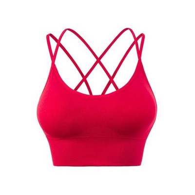 Cross Back Padded Sports Bra