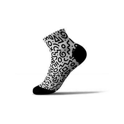 Full Dye Sublimation Poly Spandex Ankle Socks