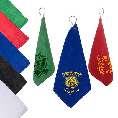 Microfiber Golf Towel with Grommet and Hook