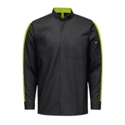 Red Kap® Two-Tone Long Sleeve Pro+ Work Shirt w/OilBlok & MIMIX™ - Black/Hi-Vis Yellow