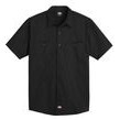 Dickie's® Men's Worktech Ventilated Short Sleeve Shirt w/Cooling Mesh - Black