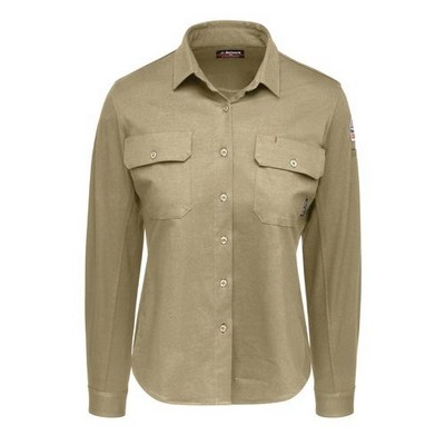 Bulwark™ Women's Snap Front Uniform Shirt - Khaki Tan