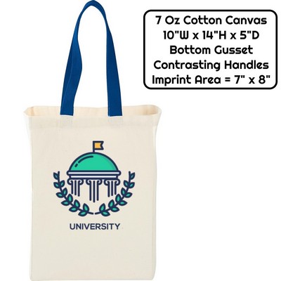 Sublimation 7 oz Poly Canvas Tote Bag - 10"W x 14"H x 5"G x 20"Handle