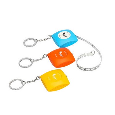 Square Tape Measure Keychain