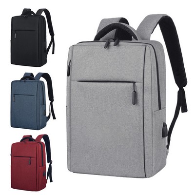 16" USB Connector Canvas Backpack Luggage Bag