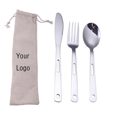 3-In-1 Portable Utensil Cutlery Set