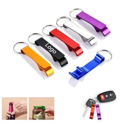 Aluminum Bottle Opener W/ Key Ring