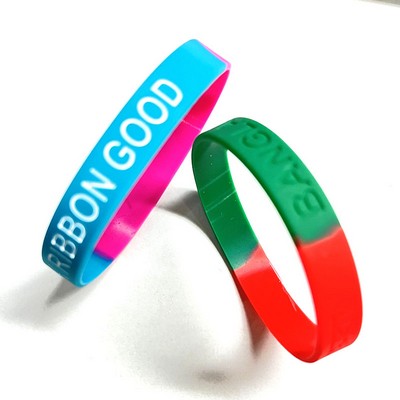 Custom 1/2'' x 8'' Segmented Silicone Wristband