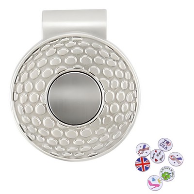 Golf Hat Clip with Magnetic Ball Marker and Customizable Small - Sized Logo, Ideal Gift for Golfers