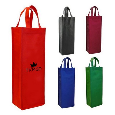 Non Woven Single Wine Bottle Tote Bag