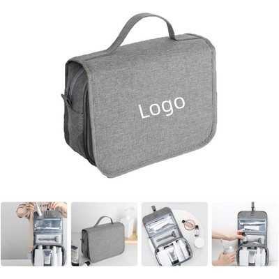 Portable Folding Makeup Bag Water Resistant Travel Hanging Toiletry Bag