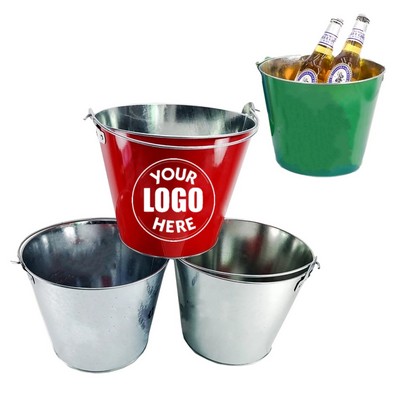 5 Quart Galvanized Metal Beer Ice Bucket