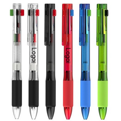 4 Color In 1 Plastic Multicolor Ball Pen