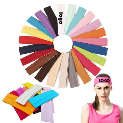 Sports Fitness Yoga Sweat-Absorbent Elastic Headband