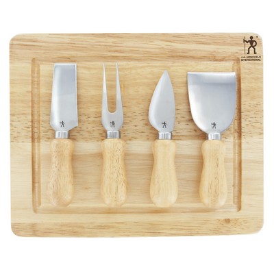 Henckels 4 Piece Cheese Knife Set w/Cutting Board