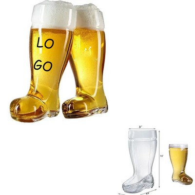 19 oz. Boot Style Beer Glasses