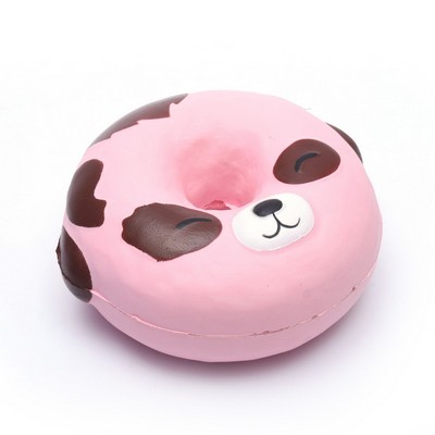 Slow-Rebound Pink Puppy Donut Stress Ball