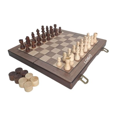 High Quality Wooden Magnetic Foldable Chess Set Game Board