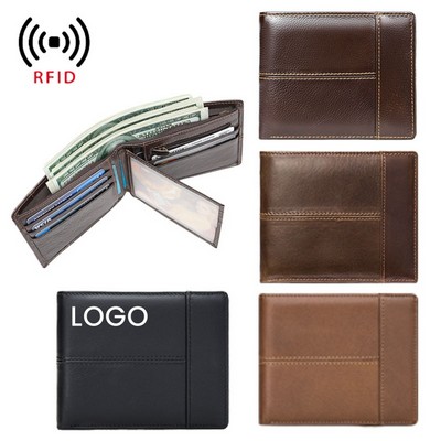 Leather Wallet Featuring Rfid-Blocking Technology