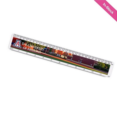 12" Transparent Ruler With Digital Imprint