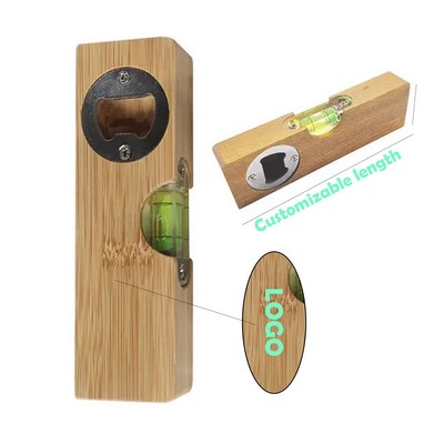 Wooden Spirit Level With Bottle Opener