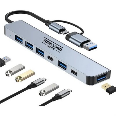 Versatile 7 in 1 USB C Hub Multiport Adapter for Ultimate Connectivity