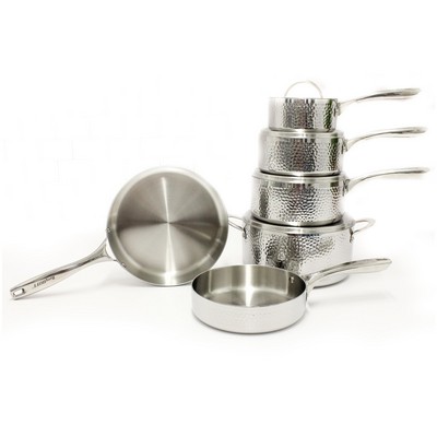 BergHoff Tri-Ply 18/10 Ss 10Pc Cookware Set, Hammered