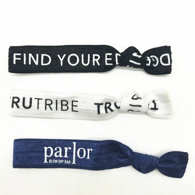 Elastic Knotted Hairties---1 Color Imprint