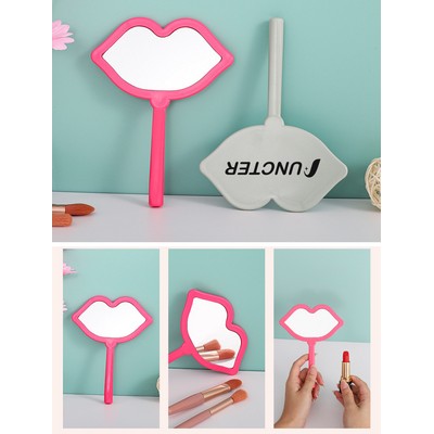 Lip Shaped Handle Mirror