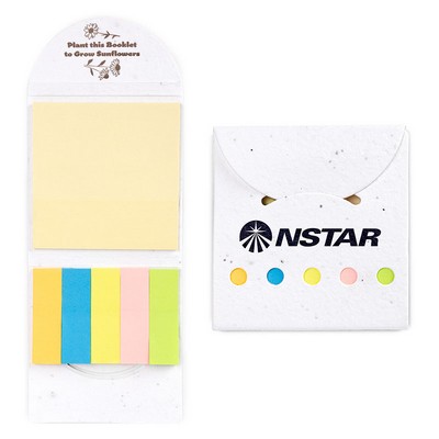 Biodegradable Flower Seeded Sticky Note Pad (Factory Direct 10-12 Weeks Ocean)