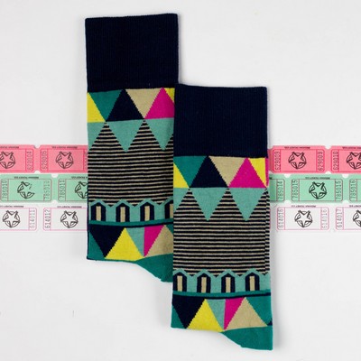 Sports Carnival Socks - Colorful Comfort for Festive Fun - American Made