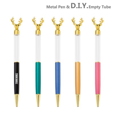 Empty Tube Floating DIY Pen With Deer Head