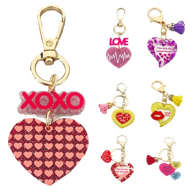 Acrylic Keychain Pendant Heart Shape