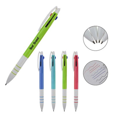 Custom Tricolor Press Ballpoint Pen