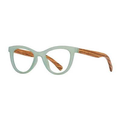 Sunny Milky Aqua Reading Glasses w/Blue Light Filtering Lens