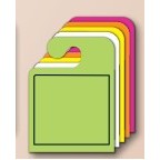 Blank Fluorescent Mirror Hang Tags w/Border (8½"x11")