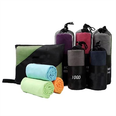 Microfiber Cooling Towel In Mesh Pouch