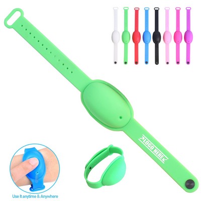 Oval Watch Shaped Sanitizer Bracelet Dispenser With Adjustable Silicone