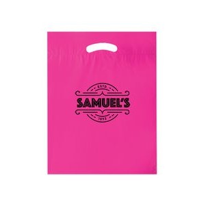 Die Cut Fold-Over Reinforced Plastic Bag (12"x15"x3")