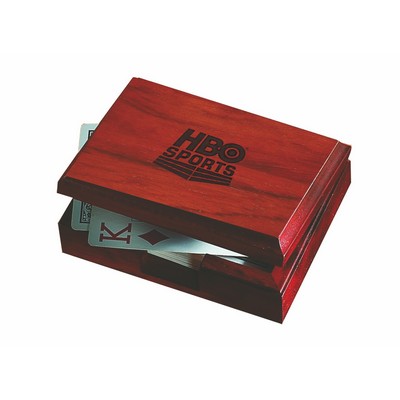 Solid Wood Single Deck Playing Card Box